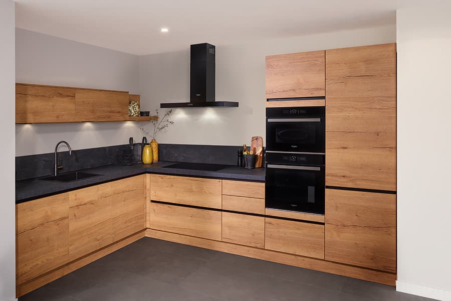 Houtlook hoekkeuken