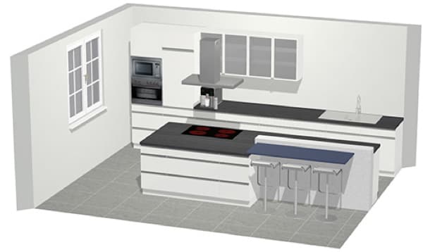 eilandkeuken met bar