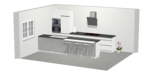 Parallel keuken met bar